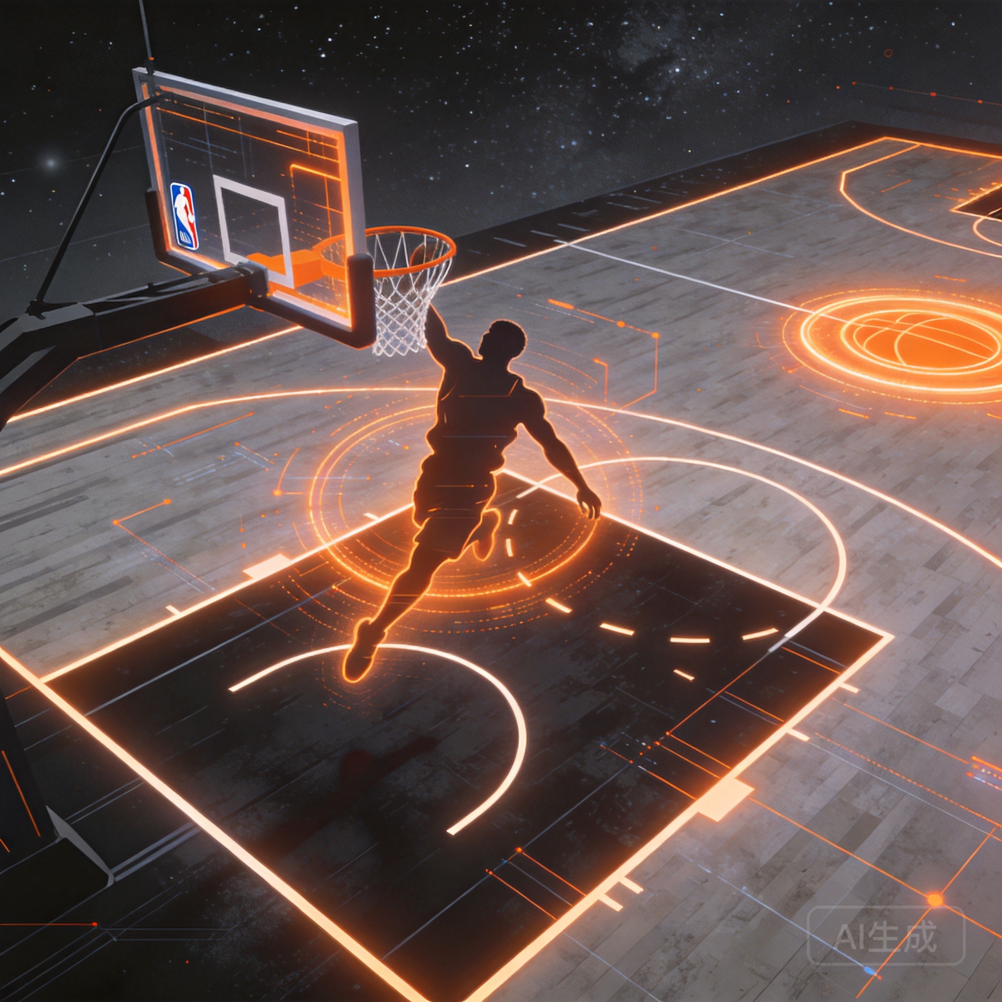 NBA得分榜主题插画